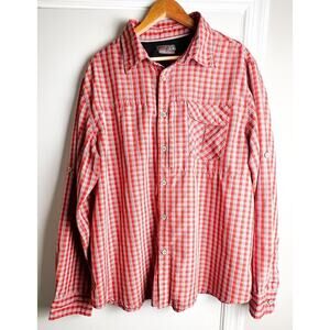 Wrangler Mens Shirt Size XL Red Plaid Outdoors Collection Sportsman NWOT